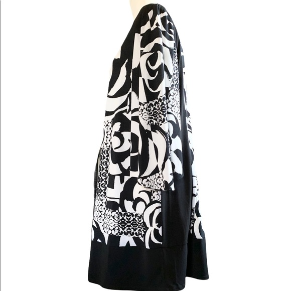Tunic Dress Black/White Women's Large EUC - Picture 3 of 4